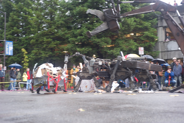 Big Arm and Running machine go after the Bug Bot