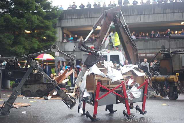 Running machine chases the Bug Bot